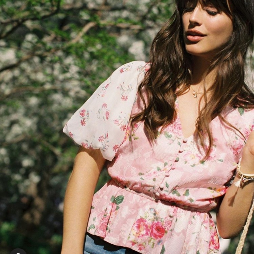 NWT Anthropology Hemant & Nandita Rose Garden Top